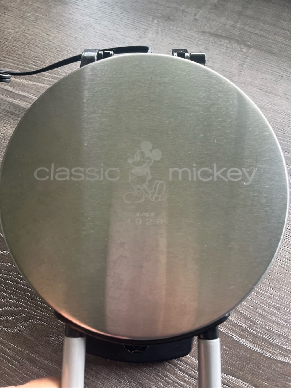 Disney classic Black and Silver Mickey Waffle Maker - Model DCM-1